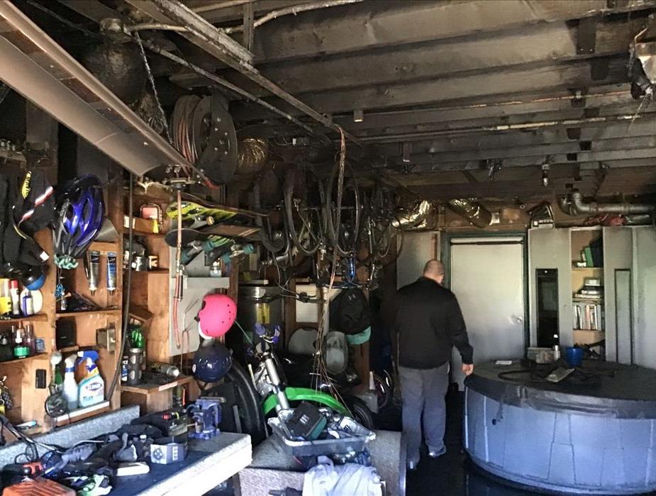 Electrical Fire in Garage 